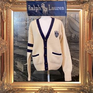 Ralph Lauren Blue Label Vintage Cardigan Sweater NWOT